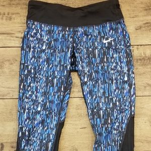 Nike Blue Dri-fit Yoga Athletic Capri Pants XS